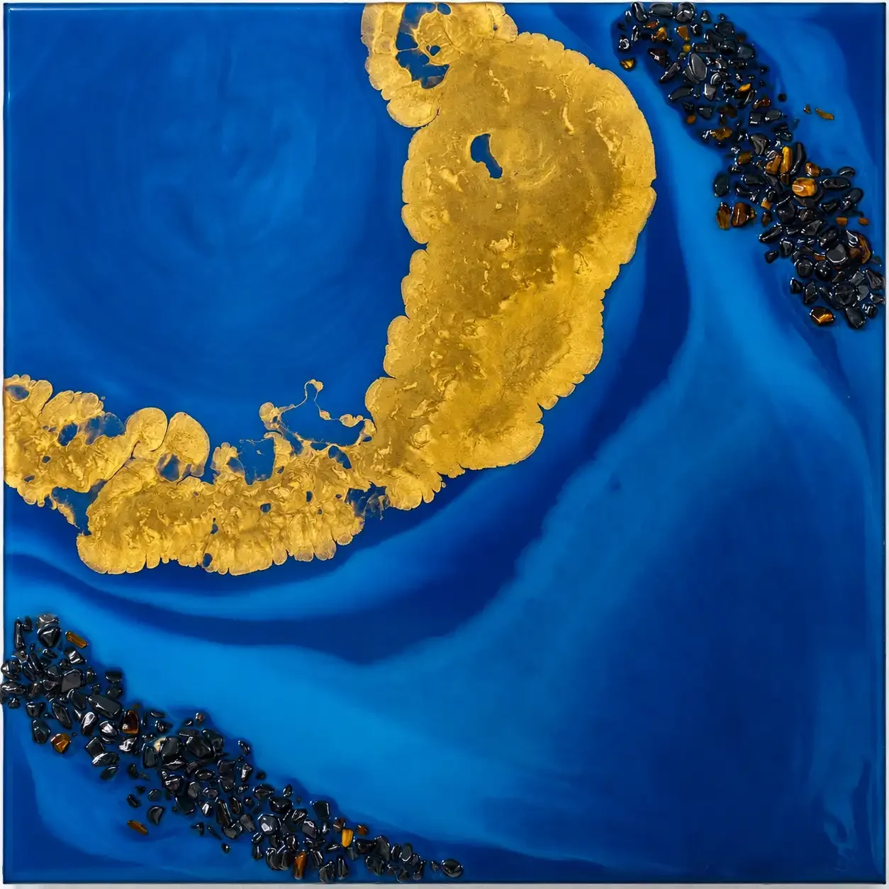 Detail of hand-sculpted resin artwork